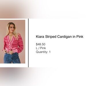 Striped Pink Cardigan